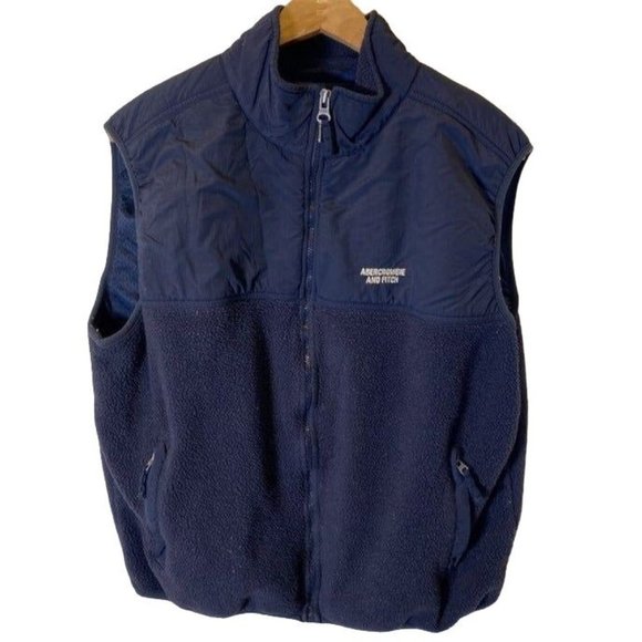 Abercrombie and Fitch Sleeveless Sweater Vest Size XL - Fleece on Outside - Picture 1 of 5